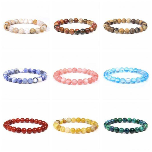 Healing Crystal Bracelets | 8mm Natural Stone Unisex