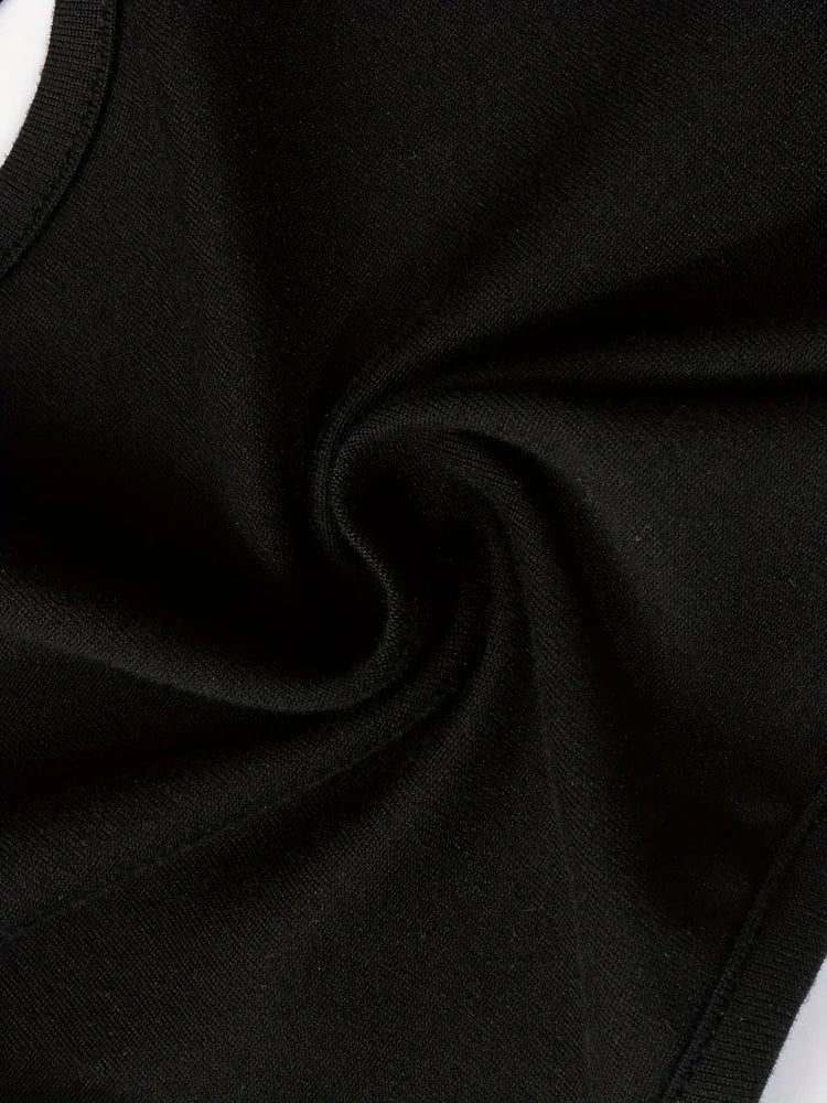 Aurexal™ Black Suspender Cut-Out Strappy Bodysuit with Adjustable Buckle Straps One-Piece Lingerie with High-Cut Design Free Size