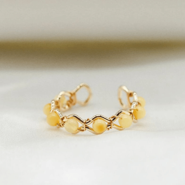 Natural Stone Anxiety Rings Meditation Bass Rings Spiritual Motivation Multiple Stones to Choose From