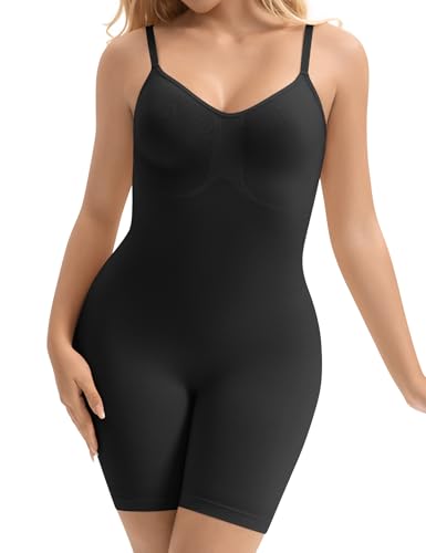 Bodysuit Shapewear for Women Seamless Body Shaper Tummy Control Snatched Waist Butt Lifter Sculpting Full Body Suit