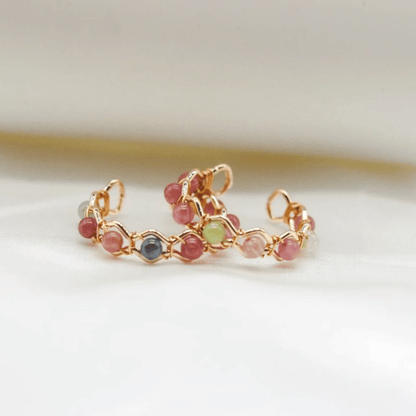 Natural Stone Anxiety Rings Meditation Bass Rings Spiritual Motivation Multiple Stones to Choose From