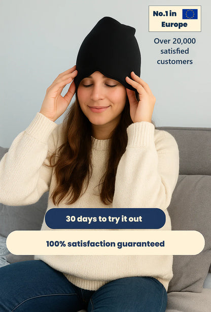 Aurexal - 360°  Migraine Relief Cap for Migraines, Headaches, Sinuses, Tension Relief Headache Relief Cap for Men & Women