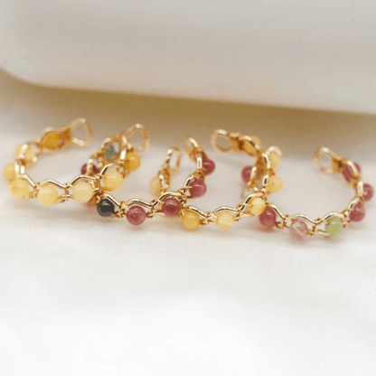 Natural Stone Anxiety Rings Meditation Bass Rings Spiritual Motivation Multiple Stones to Choose From