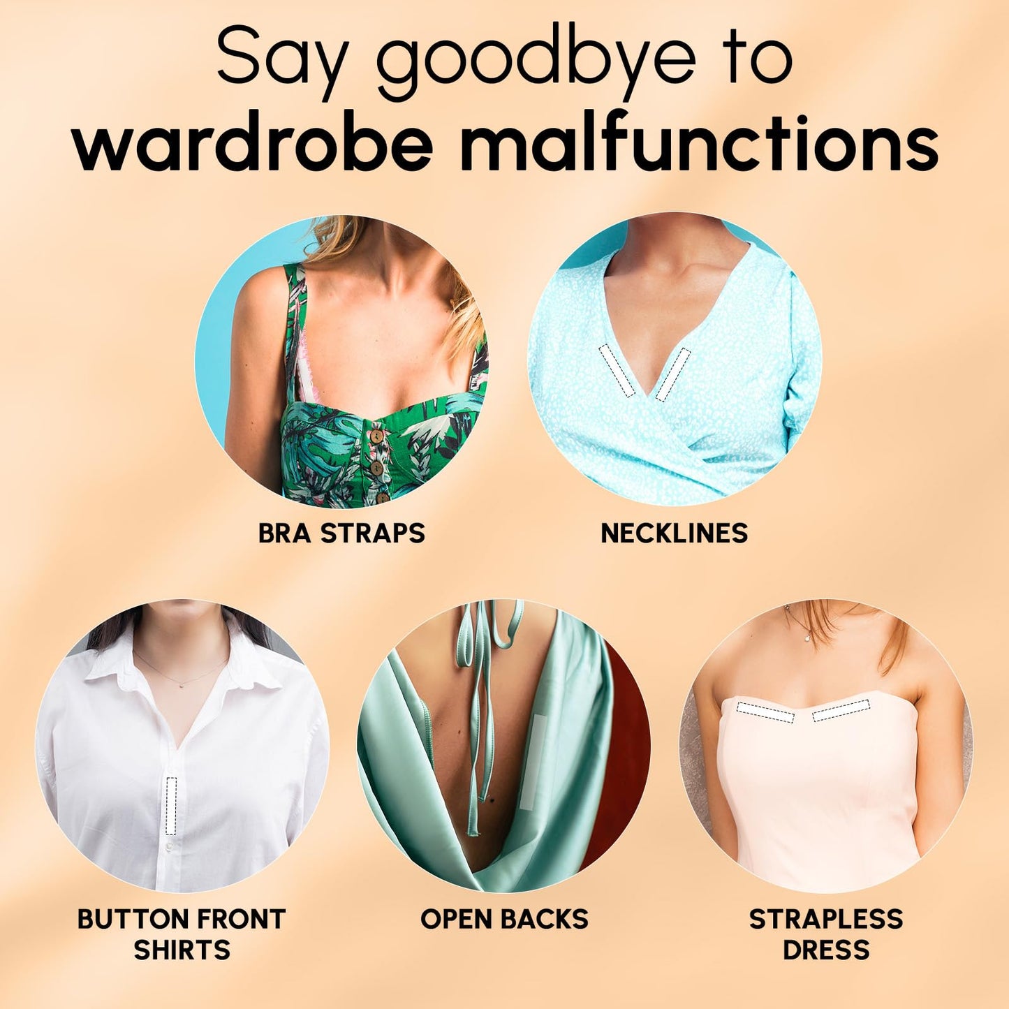 Aurexal™ Double Sided Fashion Tape for Women – Secure Fit Strips - 36 strips