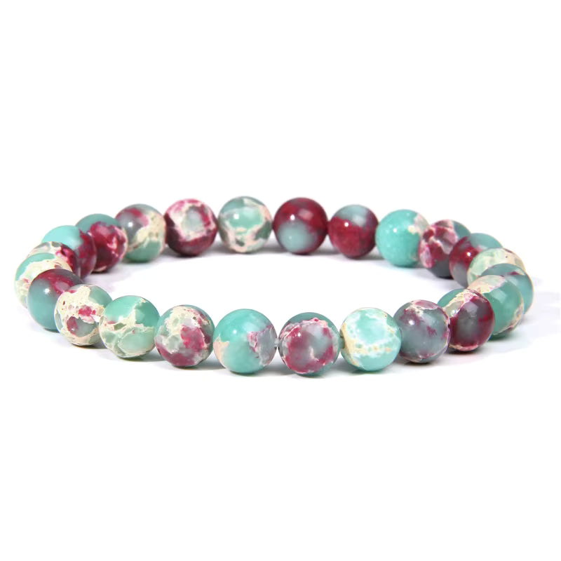 Hot Sale Natural Stones 8mm Gorgeous Semi-Precious Gemstones Healing Crystal Stretch Unisex Seed Bead Bracelets