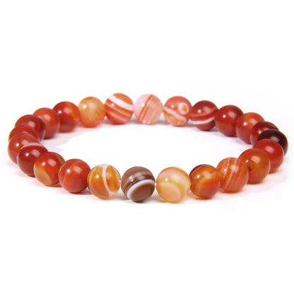 Hot Sale Natural Stones 8mm Gorgeous Semi-Precious Gemstones Healing Crystal Stretch Unisex Seed Bead Bracelets
