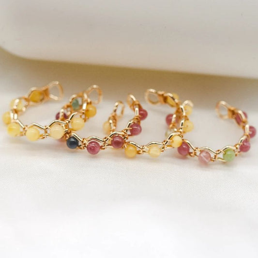 Natural Stone Anxiety Relief Ring – Adjustable Meditation & Fidget Band