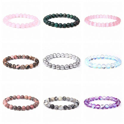 Healing Crystal Bracelets | 8mm Natural Stone Unisex