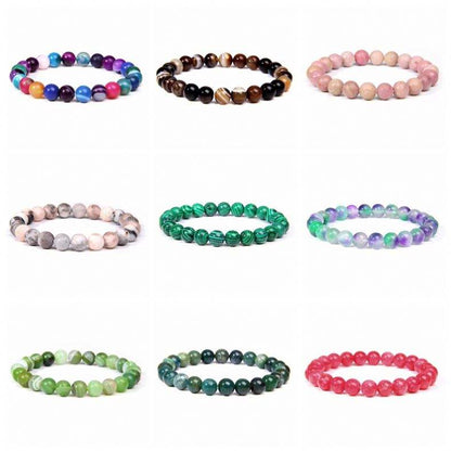 Healing Crystal Bracelets | 8mm Natural Stone Unisex