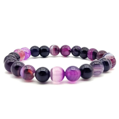 Hot Sale Natural Stones 8mm Gorgeous Semi-Precious Gemstones Healing Crystal Stretch Unisex Seed Bead Bracelets