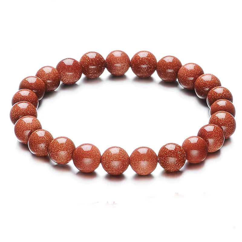 Hot Sale Natural Stones 8mm Gorgeous Semi-Precious Gemstones Healing Crystal Stretch Unisex Seed Bead Bracelets