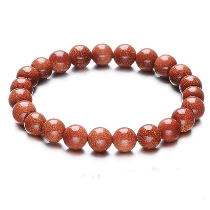 Hot Sale Natural Stones 8mm Gorgeous Semi-Precious Gemstones Healing Crystal Stretch Unisex Seed Bead Bracelets