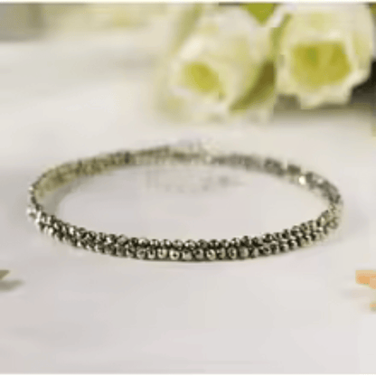 Pyrite adjustable rope bracelet: 3mm small gold jewelry stone, simple ladies' anklet necklace