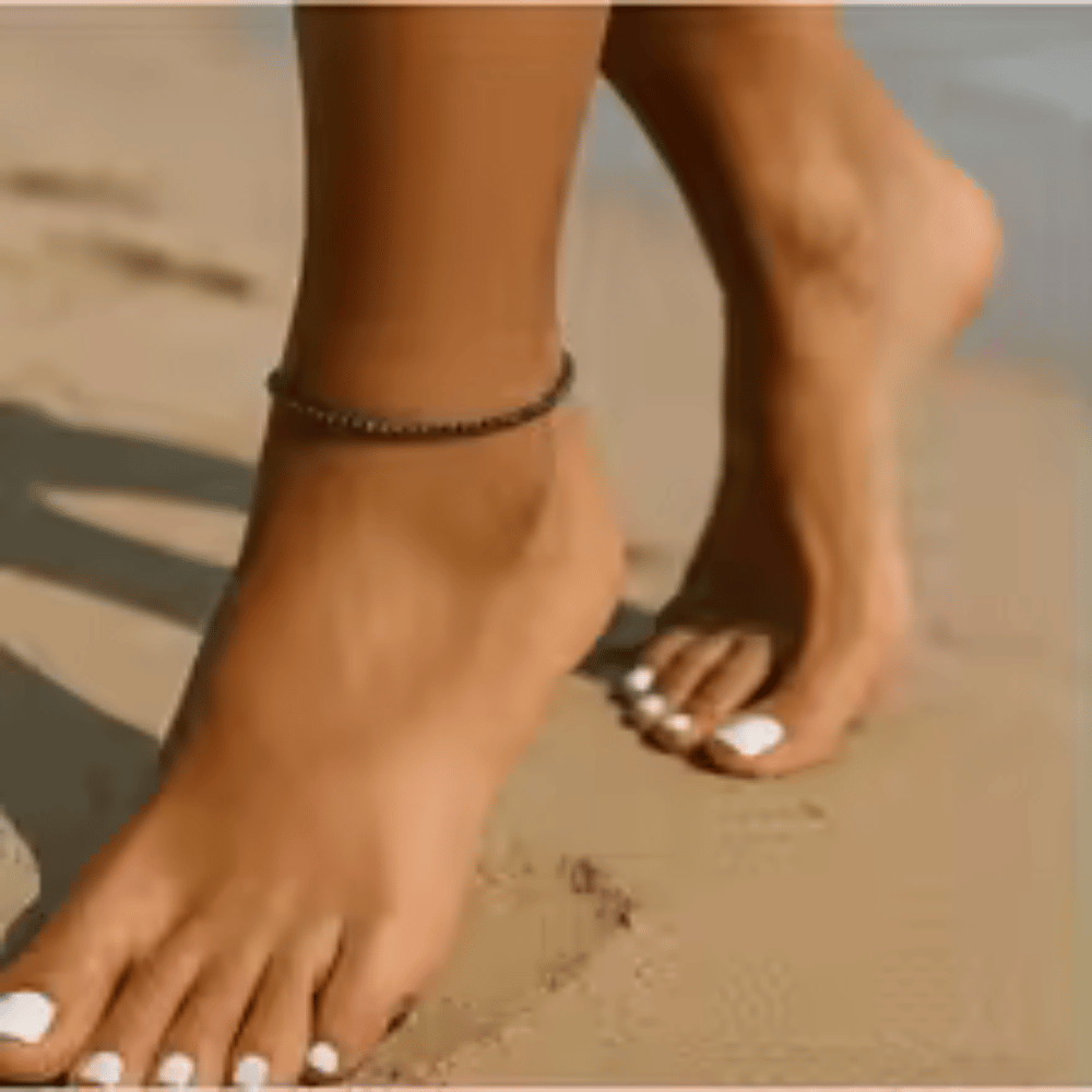 Pyrite adjustable rope bracelet: 3mm small gold jewelry stone, simple ladies' anklet necklace