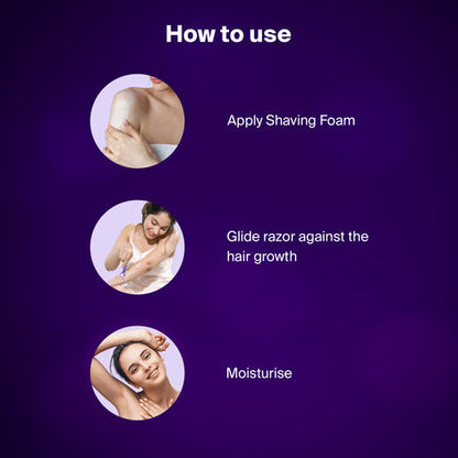 Aurexal™ Disposable Razors for Women – Pack of 3 | Safe &amp; Hygienic Shaving